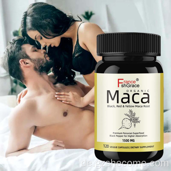 MACA Extract Supplement Assists mit Spannungs -Maca -Kapseln